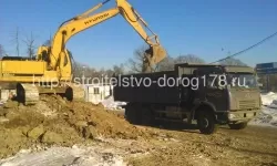 Вывоз котлованного грунта (Парашютная улица)