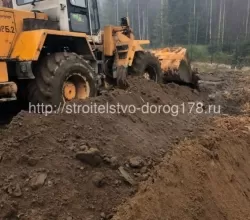 Отсыпка и планировка участка грунтом (Порошкино)