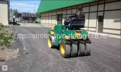 Устройство дороги из асфальтной крошки (Левошово)