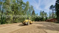 Засыпка участка песком в Порошкино
