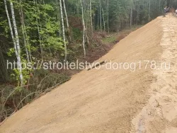 Озеленение откоса в Порошкино