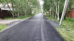 Отсыпка дороги асфальтовой крошкой 1200м2