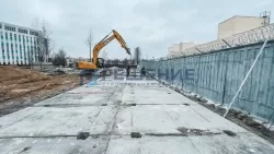 Монтаж дорожных плит